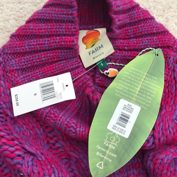 Farm Rio Multicolored yarn sweater. - Picture 14 of 16